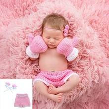 0-3month Baby Crochet Photography Props Newborn Photo Cool Boy Costumes Infant Pants Clothing Set   2024 - buy cheap