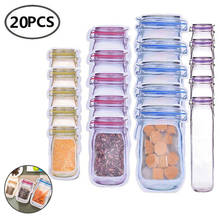 20Pcs Mason Bags Jar Bottles Zipper Bag Reusable Food Storage Snack Sandwich Mason Bag Seal Fresh Sealed Bags Food Saver Bags 2024 - buy cheap
