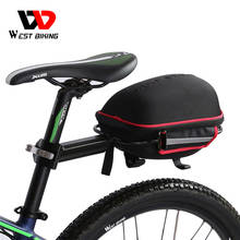 Велосипедная сумка WEST BIKING, водонепроницаемая седельная сумка на багажник велосипеда с чехлом от дождя, для горных велосипедов 2024 - купить недорого