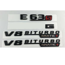 Black E63S for AMG V8 BITURBO 4MATIC+ Trunk Fender Badges Emblems 2024 - buy cheap