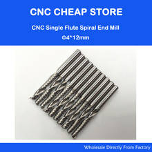 10pcs Shank 4mm High Quality Carbide CNC Router Bits One Single Flute End Mill Tools Milling Cutter CEL 12mm-52mm 2024 - buy cheap