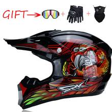 Máscara completa para motocicleta, Casco para Moto todoterreno, ATV, descenso, MTB, DH, gafas de Motocross, con 3 regalos 2024 - compra barato