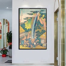 Katsushika hokusai rōben cachoeira em ōyama na província de sagami, vintage japonês artjapanese impressão-parede arte decoração cartaz impressão 2024 - compre barato