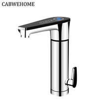 CABWEHOME 3000W Kitchen Instant Electric Faucet Touching Control Hot Cold Water Heater Tap Temperature Adjustable LED Display 2024 - buy cheap