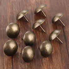 10Pcs Iron Upholstery Nail Tachas Jewelry Gift Box Door Sofa Furniture Decorative Tack Stud Pushpin Antique Bronze 25*25mm 2024 - buy cheap