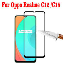 Полное покрытие закаленное стекло для OPPO Realme C12 Защитная пленка для экрана для OPPO Realme C15 стекло 2024 - купить недорого