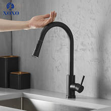 Kitchen Faucet Smart Touch Faucet Pull Out Cold and Hot Brushed Gold torneira cozinha Single hole sink faucet mixer 1348-1 2024 - buy cheap