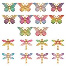 Pingentes plásticos diy com borboleta e libélula 36 fábricas cores misturadas para fazer joias acessórios de decoração para colar pulseira faça você mesmo 2024 - compre barato
