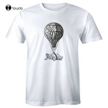 Camiseta de tortuga voladora con imagen de globo de aire caliente para hombre, camiseta divertida, camiseta 2024 - compra barato