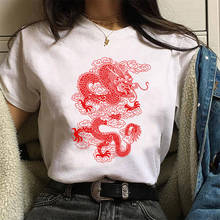 Women's T-shirt Hip Hop Streetwear Tops Women Ulzzang Harajuku Kawaii Chinese Dragon Print T Shirt Summer Graphic Tees Drop ship 2024 - buy cheap