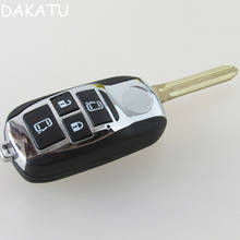 Dakatu 4 botão remoto flip dobrável keyless fob chave caso escudo apto para toyota corolla fielder vios rav4 2024 - compre barato