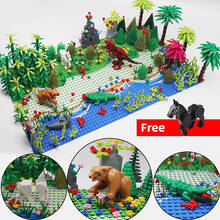32*32 Dots Classic Base Plates Tropical Rainy Climate Plastic Baseplates Green Jungle Compatible Friend Building Blocks Toy Gift 2024 - buy cheap