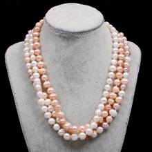 New product 7-8mm/8-9mm/9-10mm freshwater pearl necklace Simple fashion party jewelry personality gift chain length 45cm 2024 - buy cheap