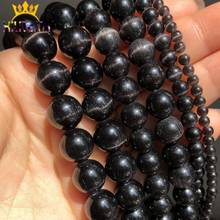 Black Cat Eye Stone Round Beads Natural Opal Round Loose Spacer Beads For Jewelry Making DIY Bracelet 15''Inches 4 6 8 10 12mm 2024 - buy cheap