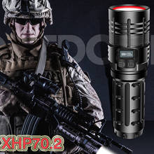Linterna táctica Led xhp70.2 potente recargable 18650, minilinterna militar para caza, USB, lámpara de mano xhp50 2024 - compra barato