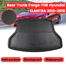 Car Cargo Liner For Hyundai Elantra Avante 2016 2017 2018 2019 Boot Tray Rear Trunk Cover Matt Mat Floor Carpet Kick Pad 2024 - buy cheap