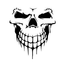Funny Skull Head Car Sticker Automobiles Motorcycles Exterior Accessories PVC Decals for Bmw Audi Vw 2024 - buy cheap