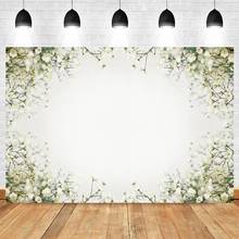 Yeele Birthday White Wreath Flower Photography Backdrop Photographic For Studio Photo Background Decorations Prop 2024 - buy cheap