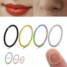 1-5pc Nose Ring Septum Piercing Clicker Clip Hoop Earring for Women Stainless Steel Fake Cartiliage Helix Ear Tragus Jewelry 16G 2024 - buy cheap