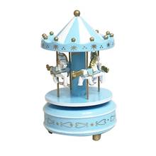 New Merry-Go-Round Wooden Music Box Toy Child Baby Game Home Decor Carousel horse Music Box Christmas Wedding Birthday Gift 2024 - buy cheap