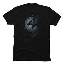 Черные топы Viking Ragnarok Moon, футболка с надписью «Die In batch And Go To Valhalla Odin», подарок для мужчин, футболки с короткими рукавами высокого качества 2024 - купить недорого