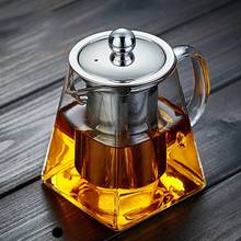 350/550/750/950ML Borosilicate Glass Teapot Heat Resistant Square Glass Teapot Tea Infuser Filter Milk Oolong Flower Tea Pot 2024 - buy cheap