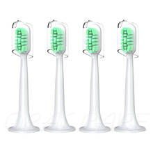 Cabeças de escova de substituição para xiaomi mijia verde escova de dentes elétrica cabeças t300/t500/t700 profissional cuidado cabeça proteger cobre 2024 - compre barato