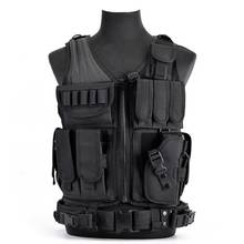 Outdoor Gaming Vest Unisex Military Tactical Molle Vest Adjustable Lightweight 600D Gaming Training Sports Vest Jacket 2024 - купить недорого