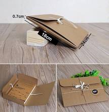 10pcs White/BrownKraft Paper Cardboard Envelope Bag Scarf Packaging Box Photo Postcard Envelope Gift Box With Ribbon 2024 - buy cheap