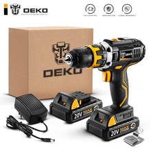 DEKO GCD20DU2 20V MAX Cordless Drill Electric Screwdriver Lithium-Ion Mini Power Driver Variable Speed LED 2 Batteries 2024 - buy cheap