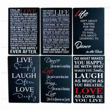 Love Life-cartel de Metal Vintage con citas, placa de estaño, placa de hierro para cafetería, Bar, Pub, oficina, arte de pared Retro Para el hogar, decorativo, 20x30cm 2024 - compra barato