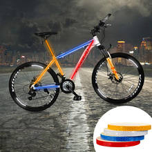 1cm*8m Bicycle Reflective Tape Decals Car Reflective Stickers Bike Sticker Reflective Strip Car Door Wheel Eyebrow Sticker 2024 - buy cheap