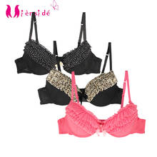 Mierside 6891B Bra Sweet Pink/Leopard Print/Black Women Lingerie Sexy Girl Bra With Ruffles Underwear For Women 32/34/36 B/C/D 2024 - buy cheap