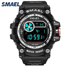SMAEL-reloj Digital militar para Hombre, cronómetro deportivo con alarma LED, resistente al agua hasta 50M, 8010 2024 - compra barato