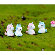 2 pçs miniatura unicórnio estatueta mini unicórnio miniatura casa de bonecas jardim micro paisagem ornamentos presente para crianças brinquedos 2024 - compre barato