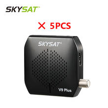 [5PCS] Super Mini HD Satellite Receiver SKYSAT V9 Plus support CS Powervu Biss WiFi 3G USB PVR SKYSAT V9+ 2024 - buy cheap