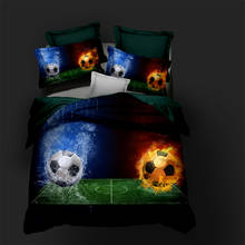 New 2021 3D Football Duvet Cover Soccer Bedding Sets Single Printed Boys Child Kids Covers Bed Linen 2/3Pcs 2024 - buy cheap
