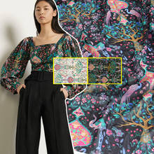 Luxury Brand Stretch Satin Polyester Fabric Cloth Meter Material Soft Dress Printed Sewing Clothing Handmade Chiffon Fabrics 2024 - buy cheap