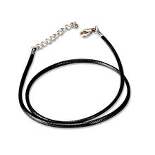 Simple 2.0mm Thin Line Black Chain Leather Wax Rope Cord Chain Necklace Jewelry DIY Accessories 2024 - buy cheap