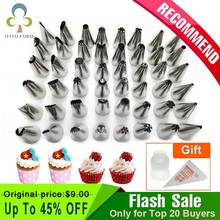 59Pcs/set Cake Decorating Good Quality Stainless steel Icing Piping Nozzles Pastry Tips Set Cake Baking Tools Accessories GYH 2024 - buy cheap