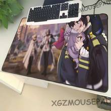 Xgz tamanho grande preto mouse pad bloqueio lado dos desenhos animados seraph do fim computador portátil esteira de mesa japonês guerra anime borracha antiderrapante 2024 - compre barato