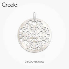 Pendant Arabesque Mother-of-pearl For Women Gift Europe Key Chains Jewelry 925 Sterling Silver Pendant Ornament Fit  Necklace 2024 - buy cheap