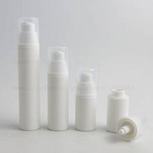 Travel Refillalbe 15ml 30ml 50ml white pp airless lotion pump bottle plastic cap Cosmetic Containers 12pcs 2024 - buy cheap