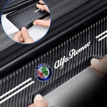 Carbon Fiber Car Door Sill Trim Strip Threshold Anti-kick Anti-dirty Decorative For Alfa Romeo Giulia Car Accessories Interior 2024 - buy cheap