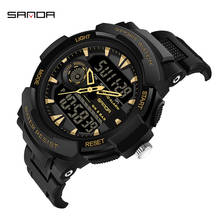 SANDA Digital Sport Men Watch Electronic Multifunctional Wristwatch Waterproof Shockproof Swimming Military Vintage Male Watch 2024 - buy cheap