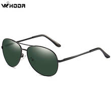 Óculos de sol aviador polarizado com dobradiça para homens, óculos preto de piloto de primavera uv400, óculos de sol de aviação para direção uv400 s103 2024 - compre barato