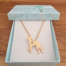 G.SKY Modeschmuck  Whipp Dog Necklace Greyhoun Lovely Pets Pendant Jewelry golden Colors Plated 2024 - buy cheap