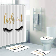 Juego de cortina de ducha con purpurina dorada para decoración del hogar, esteras de baño, Alfombra de chica, elegante, a la moda 2024 - compra barato