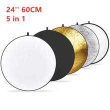 24" 60cm 5 in 1 Photography Reflector Light Reflectors Collapsible Light Round Reflector for Studio Multi Photo Disc Diffuers 2024 - buy cheap