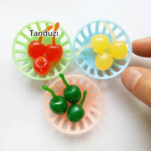 Tanduzi 30PCS Kawaii PVC Fake Cherry Artificial Fruit Plastic Mini Cherry Simulation Food Miniature Dollhouse Crafts Diy 2024 - buy cheap